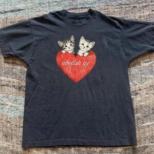 Abolish ICE black cotton t-shirt